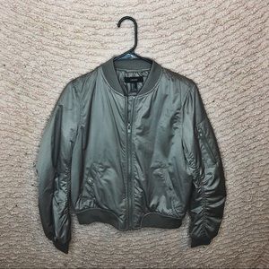 FOREST GREEN BOMBER JACKET